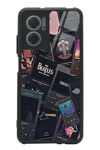 Spoyi Xiaomi Redmi Note 11E Glossy Phone Case with Retro Music Design