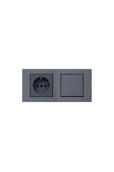 helezondekor Grano Smoked Switch Grounded Socket Set