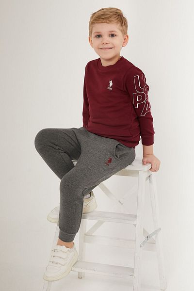 U.S. Polo Assn. Комплект анцуг за момче U.S. Polo Assn Nice To Dark Brown