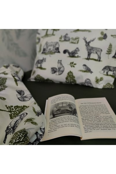 MundoLindo Forest Friends Single Duvet Cover Set 2 Pieces 160 X 220 cm