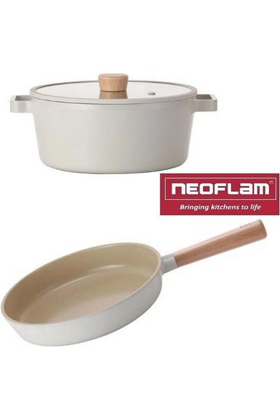 NEOFLAM 24 cm Fika Cast Pot and Pan Set
