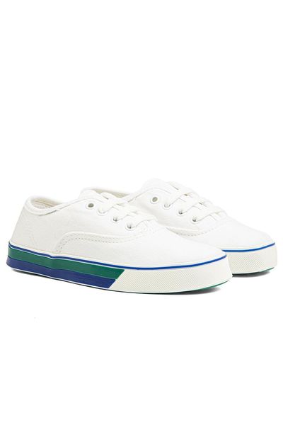 Benetton ® | BN-30957- 3570 Alb Verde - Pantofi sport pentru copii