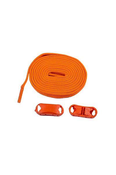 Dopar Orange Elastic Smart Flexible Laces Plug and Drop Shoelaces 1 Pair 100cm