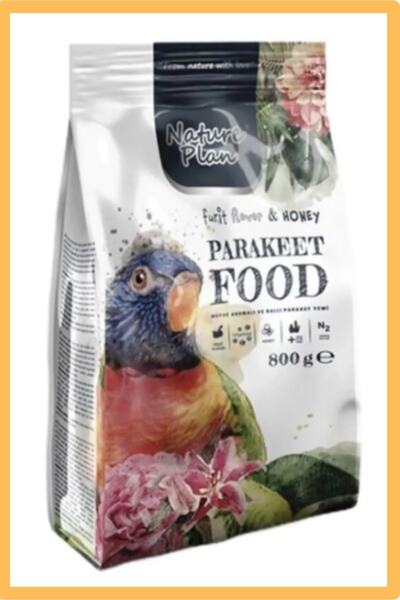 Nature Plan |Kuş Yemi| 800gr Pareket Kuş Yemi Meyveli ve Ballı Kuş Yemi