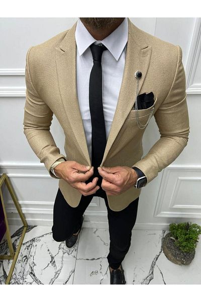 leonmen Italian Style Jacket Vest Slim Fit Silim Fit