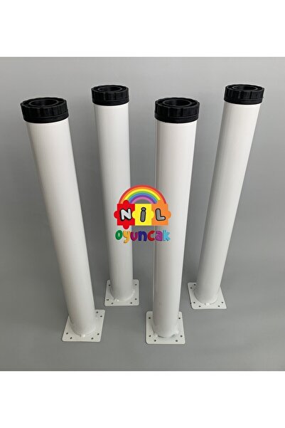 niloyuncak Beyaz Metal Masa Ayak (4ADET) (52CM) (ANAOKULU KREŞ)