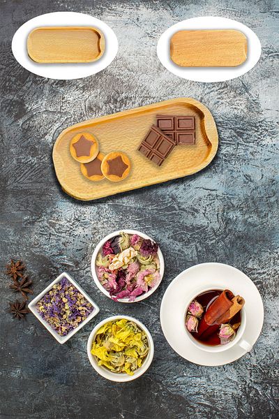 MAXSAT Wooden Oil Can Holder, Snack, Coffee, Soap Dish, Presentation Stand, Multi-Purpose Presentation Holder