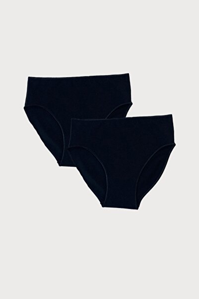 Malabadi Chiloți negri pentru damă, 2-pachet, modal, cu talie îngustă, talie medie 187
