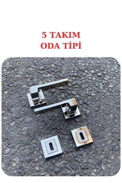 ARON (7 TAKIM) Sofuoğlu Anka Paslanmaz Nikel Saten Kare Rozetli (3 1 SET) Kapı Kolu (5 ODA / 2 BANYO WC)