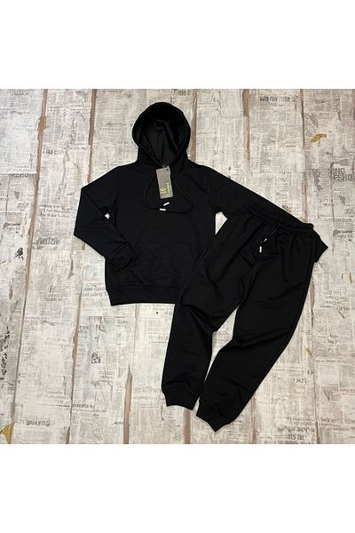 FATELLA Unisex children's hooded, closed-front sweat-tracksuit, bottom, top set