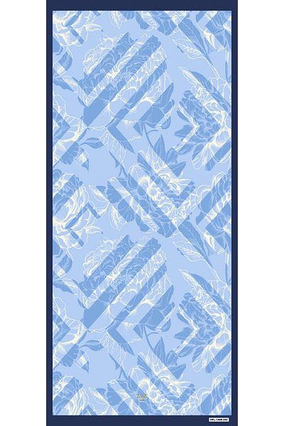 19V69 ITALIA Floral Pattern Pavia Series with Shawl Hanger and Gift Set 90x200 Cm