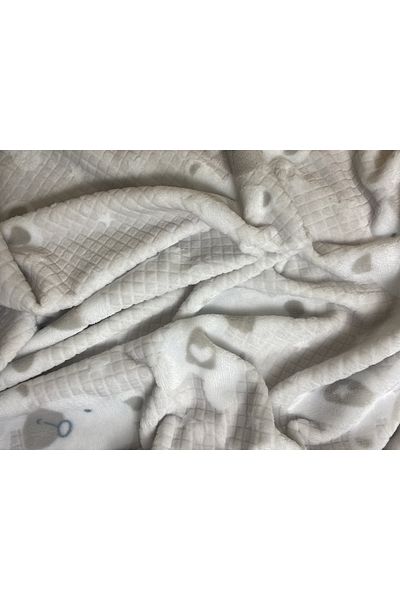 Bebitof Soft Baby Blanket Soft Blue-Cream-Grey-Pink