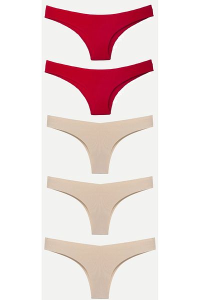GECKO COLLECTION Chiloți de damă GECKO tăiați cu laser BRAZILIAN TANGA 5 buc