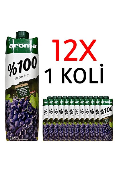 Aroma Siyah Üzüm Meyve Suyu 1l 12 Adet