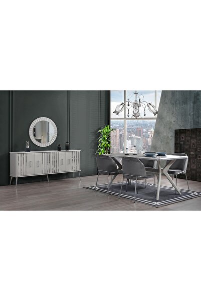 mobilyabazari Erva %100 MDF Yemek Odası Takımı