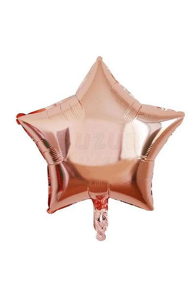 Huzur Party Store Rose Gold Color Star Foil Balloon 45 cm 18Inch Heliuma Compatible Copper Star Party Birthday Balloon