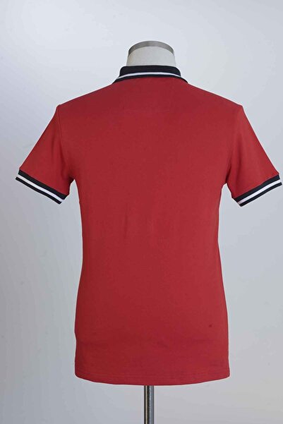 Paul Martin Canadian 100% Cotton, Pique Woven, polo neck T-shirt 5016Red