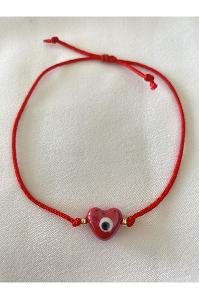 BeryDenz Red Heart Gold Detailed Anklet