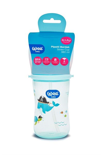 Wee Baby 171 Glass with Straw 380 ml