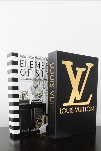 BayCazip 2 Pack Decorative Book Box Appearance elements Black & Black Gilding Theme