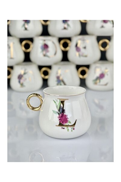 Moddaev Acar Porselen Gold Yaldızlı Harf Kupa L