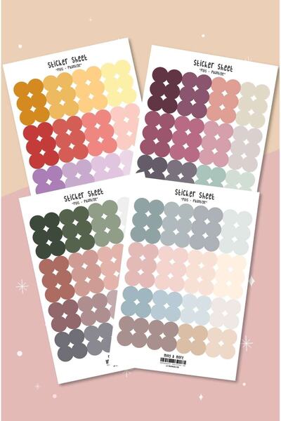 MuslimWalk Pois - Puantiyeli Yuvarlak Sticker Seti #108