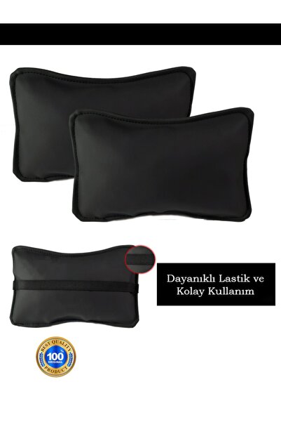 CanStore Saab 9-5 1997-2009 Κάθισμα αυτοκινήτου μονόχρωμο μαξιλάρι λαιμού 2 τμχ