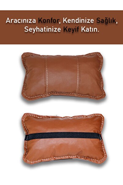 CanStore سكودا اوكتافيا 1U 1996-2004 مقعد سيارة لون أسمر وسادة رقبة 2 قطعة