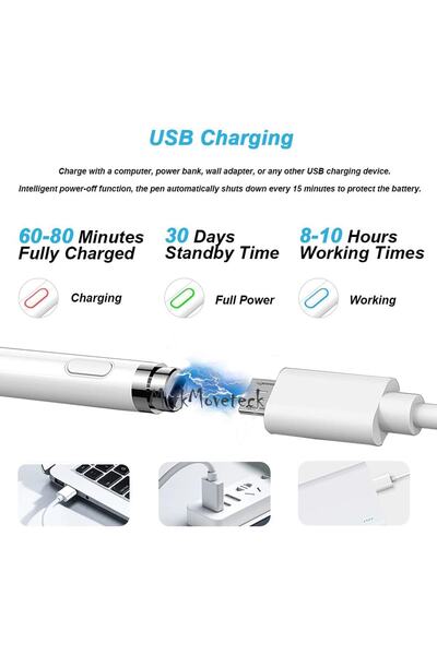 m.tk moveteck Honor Pad X9 11.5 inç Tablet Uyumlu Kalem Android Pencil Dokunmatik Stylus Yazı Çizim Kalemi Active