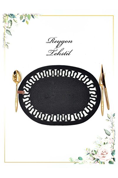 REYGON TEKSTİL Dekoratif Salyangoz DALGALI Jüt Dokuma Supla Amerikan Servisi Salyangoz Supla (Oval)