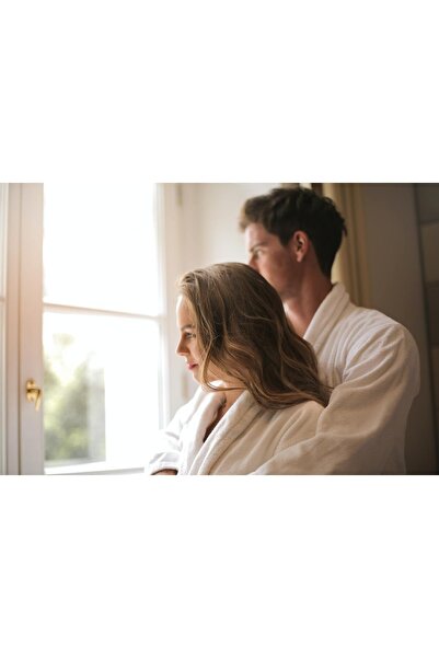 bgmk tekstil Λευκό μπουρνούζι Shalyaka Unisex