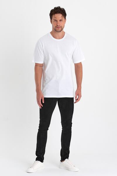 PELİTİSS Men's Basic T-Shirt Plain Classic