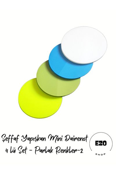 EZOSHOP Transparent Colored Post-It Sticky Post-It Note Paper Dairenot Set of 4-2