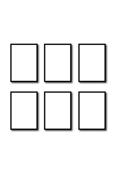 Çerçevelet 6 Adet A4 Siyah Çerçeve (PVC CAM)