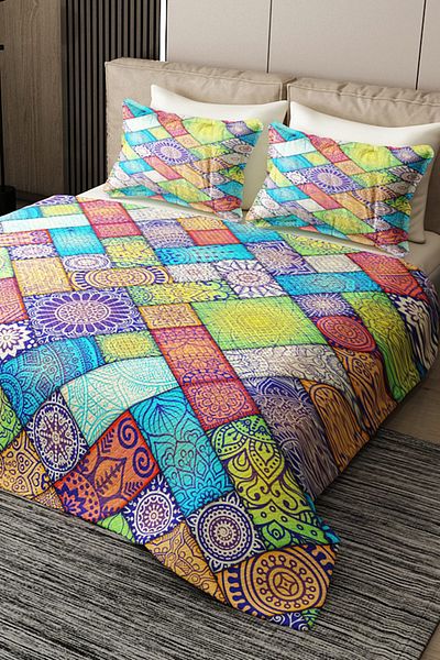 MonoHome Pique Set Cotton Double Jacquard Woven Bedspread Mandala