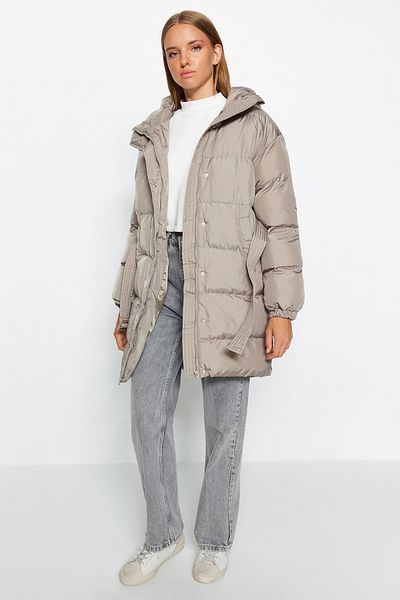 Zara brown puffer coat hotsell