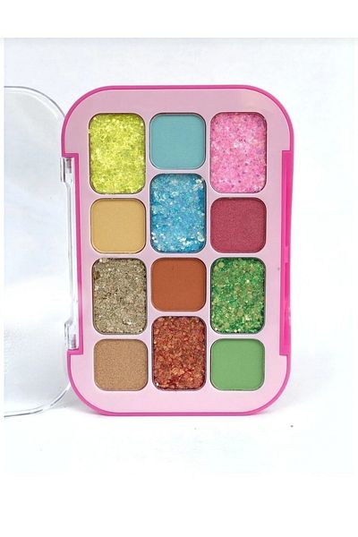 ASTER BEAUTY 12-Piece Glitter Eyeshadow Palette