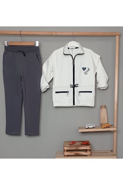 Wink & wink Kids Girls Zippered Tracksuit Set