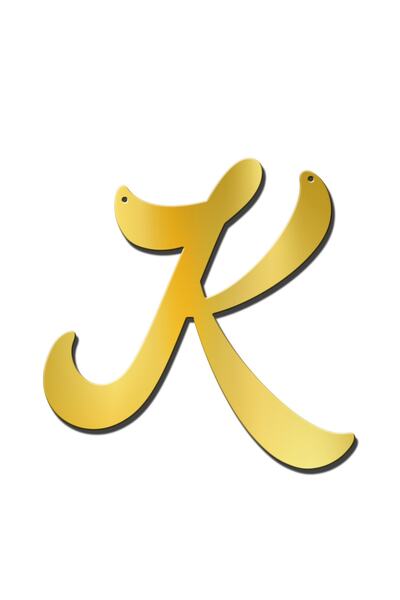 GİZEM SHOP Söz,nişan,kına 30 Cm Pleksi Ayna Baş Harf Gold Açıklamayı Okumadan...