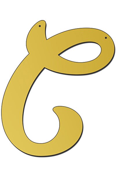 GİZEM SHOP Söz,nişan,kına 30 Cm Pleksi Ayna Baş Harf Gold Açıklamayı Okumadan...