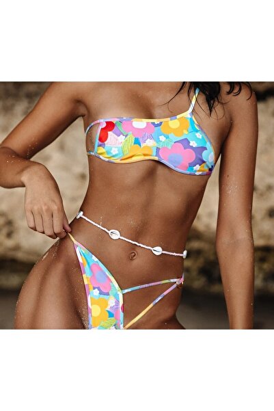 Major Butik Major Tığ Örgü Deniz Kabuklu Boncuklu Tasarım Kemer