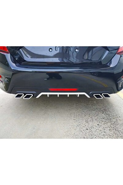 Yek Point Honda Civic Fc5 2016-2020 Difuzör Kare Egzoz Silver Uyumlu