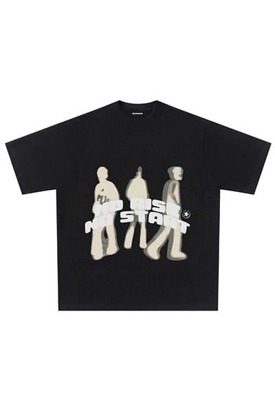 Köstebek Unisex Black No Rise No Start T-Shirt - Favorim50ton