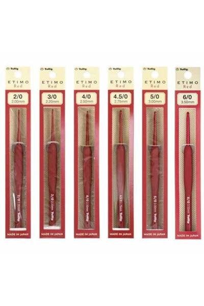 Tulip Κόκκινο βελονάκι Etimo Red Silicone Handle 3,25 mm (1 Τεμάχιο)