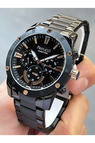 Ferrucci Functions Active 3 Atm Waterproof Steel Cord Men's Wrist Watch