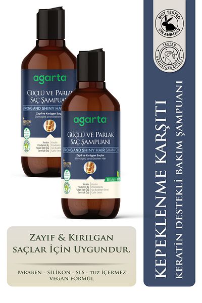 Agarta Shiny and Strong Hair Shampoo - X 2 Pieces