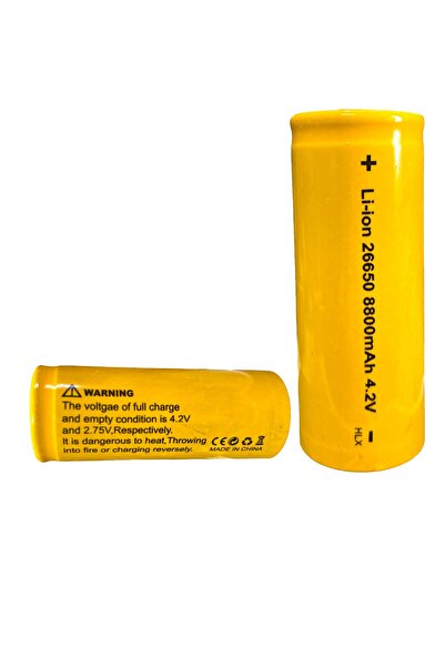 Sore 26650 4.2v 8800 mAh Lithium Li-ion Şarjlı Pil 26x65mm