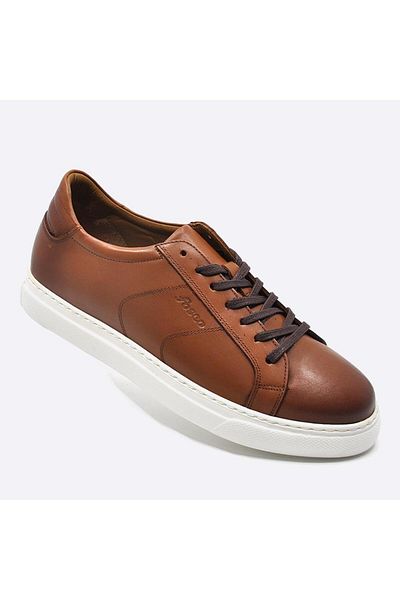 Fosco Genuine Leather Sports Sneaker Men's Shoes Tan 9809