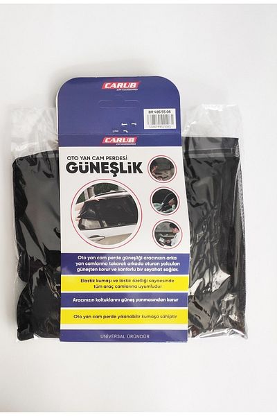 REPLAX 1 Piece Auto Side Window Curtain Sunshade Rubberized