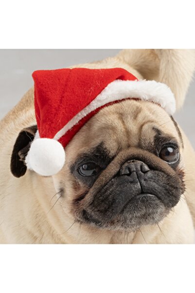 Patipatron قبعة رأس السنة الجديدة للكلاب الصغيرة، قبعة عيد الميلاد المرنة سان...